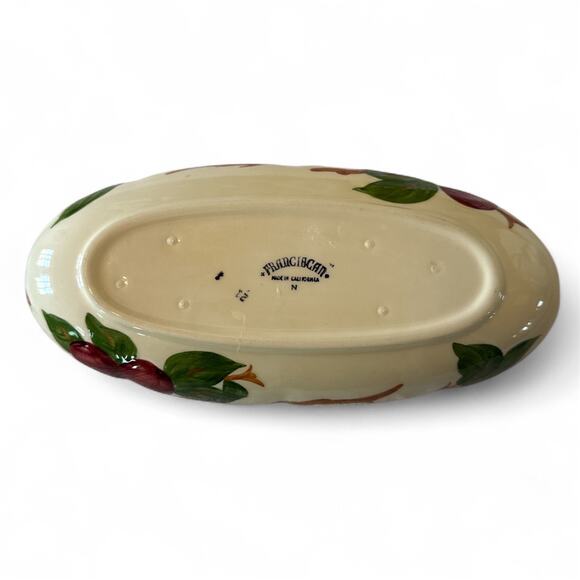 Franciscan Apple Relish Dish USA Backstamp 10.5" Vintage Oval Serving Tray - Picture 2 of 8